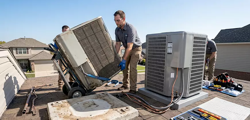Emergency Air Conditioning Unit Swap in Seaside